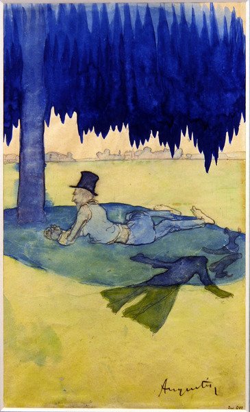 Man Sheltering Beneath a Tree by Louis Anquetin