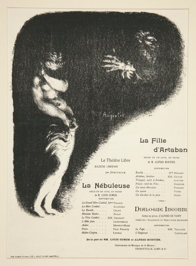 Program for Le Théâtre Libre by Louis Anquetin
