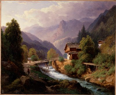 Landscape of Switzerland by Louis Auguste Lapito