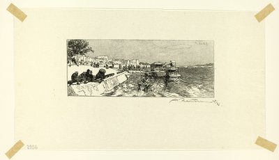 Bercy Wharf, plate two from Along the Seine and the Boulevards by Louis Auguste Lepère