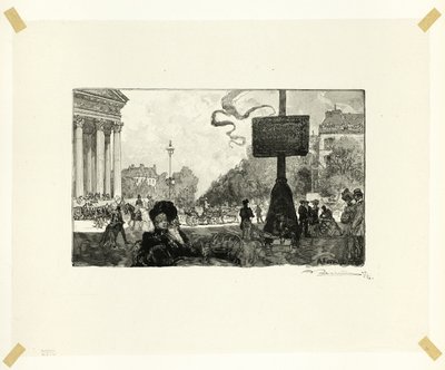 Corner of the Rue Royale, plate sixteen from Along the Seine and the Boulevards by Louis Auguste Lepère