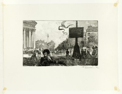 Corner of the Rue Royale, Plate Sixteen from Along the Seine and the Boulevards by Louis Auguste Lepère