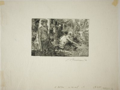 Gathering Lily-of-the-Valley by Louis Auguste Lepère