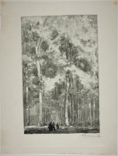 Morning, Crossroads of the Forts de Marlotte by Louis Auguste Lepère