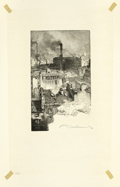 Gobelin District, plate 20 from Along the Seine and the Boulevards by Louis Auguste Lepère