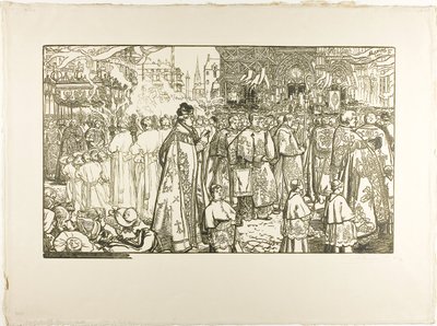 The Corpus Christi Procession, Nantes by Louis Auguste Lepère