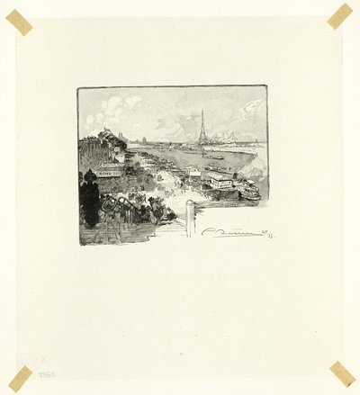 The Dawn, plate fourteen from Along the Seine and the Boulevards by Louis Auguste Lepère