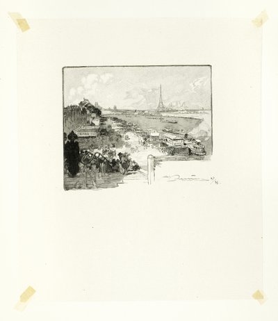 The Dawn, plate fourteen from Along the Seine and the Boulevards by Louis Auguste Lepère