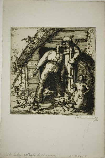 The Poulterer by Louis Auguste Lepère