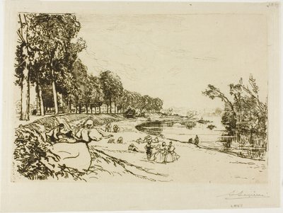 The Way to Billancourt by Louis Auguste Lepère
