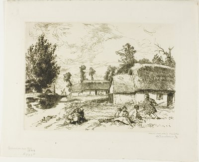 Two Cottages by Louis Auguste Lepère
