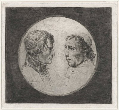Double Portrait of Napoleon and Pope Pius VII (ca1805) by Louis Bernard Coclers