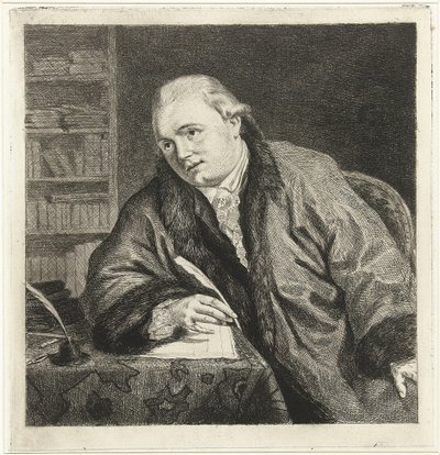 Portrait of the Composer and Etcher Johan Antoni Kauclitz Colizzi, 1780s by Louis Bernard Coclers