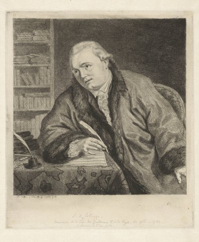 Portrait of the Composer and Etcher Johan Antoni Kauclitz Colizzi by Louis Bernard Coclers