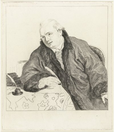 Portrait of Composer and Etcher Johan Antoni Kauclitz Colizzi by Louis Bernard Coclers