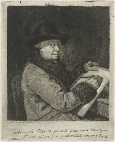 Portrait of the Artist Johannes Janson, Drawing by Louis Bernard Coclers