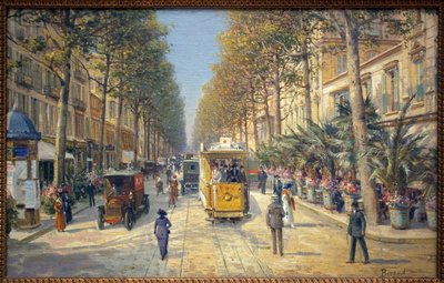 Avenue de la Gare in Nice. Painting by Louis Beroud by Louis Beroud