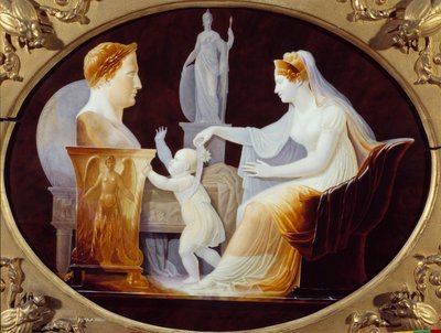 The Empress Mary Louise Guiding the First Steps of the King of Rome Napoleon II by Louis Bertin Parant