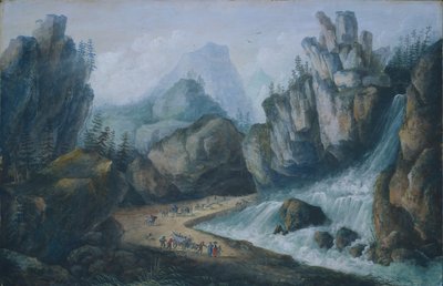 Torrent and Waterfall in the Alps by Louis Bélanger