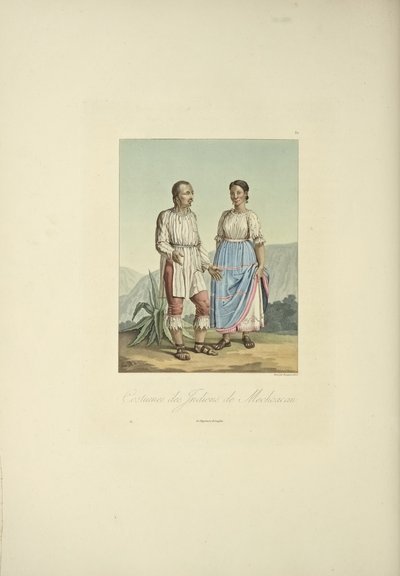 Costumes of the Mechoacan Indians, illustration from 