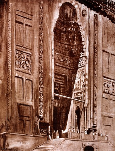 Entrance to the Mosque of Sultan Hassan by Louis Cabanes