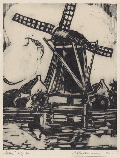 Mill by Louis Cardinaals (signed by artist)