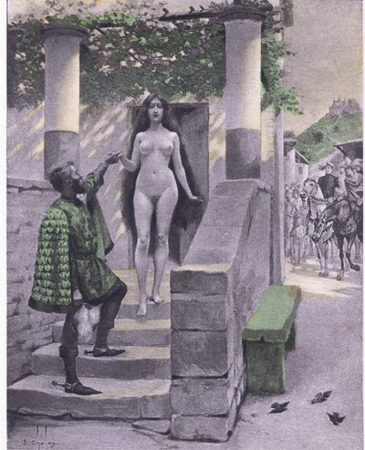Griselda (illustration from Decameron of Boccaccio) by Louis Chalon