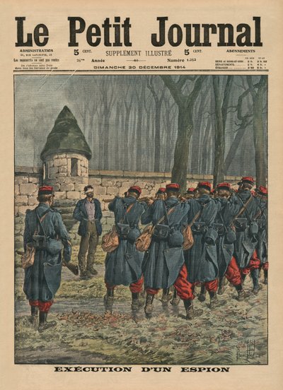 Execution of a spy, front cover illustration from 