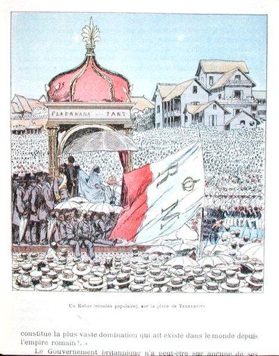 Festival Gathering in Tananarive with Queen Ranavalona III by Louis Charles Bombled
