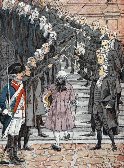 French Revolution: King Louis XVI Summoned to the City Hall of Paris by Louis Charles Bombled