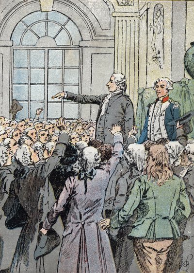 French Revolution: Jean Sylvain Bailly Elected Mayor of Paris on 15th July 1789 by Louis Charles Bombled