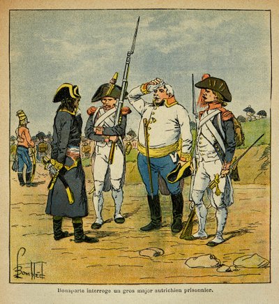 Bonaparte Interrogates an Austrian Prisoner Officer During the Italian Campaign by Louis Charles Bombled