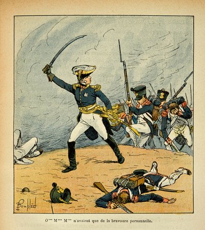 A General Charge at the Head of His Troops by Louis Charles Bombled