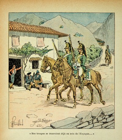 French Troops During the Spanish War by Louis Charles Bombled