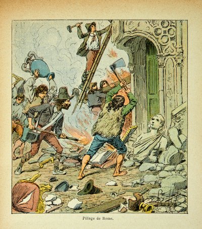 Pillage of Rome by Louis Charles Bombled