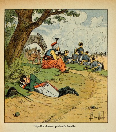 The Emperor Napoleon Sleeping During the Battle by Louis Charles Bombled