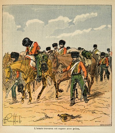 The Imperiale Army Crosses with Difficulty the Russian Plains Before Moscow by Louis Charles Bombled