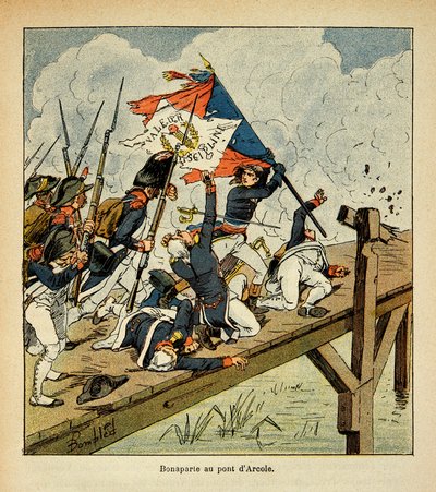 Bonaparte at the Bridge of Arcole by Louis Charles Bombled