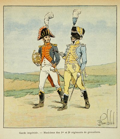 Imperial Guard: Musicians of the 1st and 2nd regiments of grenadiers by Louis Charles Bombled