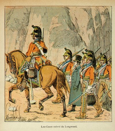 Las Cases arrested by order of Hudson Lowe by Louis Charles Bombled