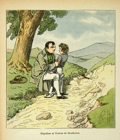 At St. Helena, Emperor Napoleon and Tristan of Montholon by Louis Charles Bombled