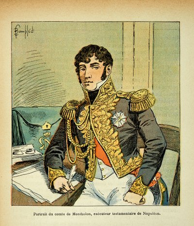 Portrait of Count Charles Tristan of Montholon, Executor of Emperor Napoleon by Louis Charles Bombled