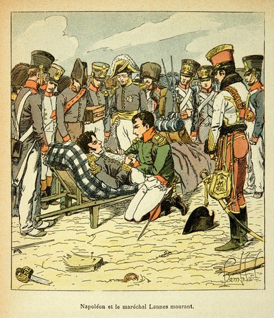 Death of Marshal Jean Lannes, The Emperor Napoleon at His Side by Louis Charles Bombled