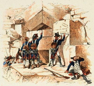 Illustration taken from the book "The Heroes of the Century", anecdotal recits by Dick de Lonlay and illustrated by Louis Bombled (1862-1927) by Louis Charles Bombled