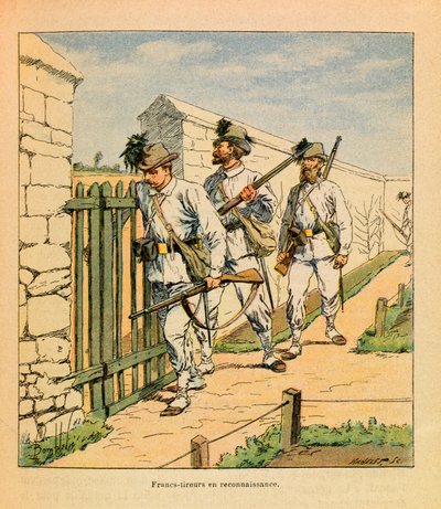 Freiers-snireurs en reconnaissance (The Eastern Armee) by Louis Charles Bombled