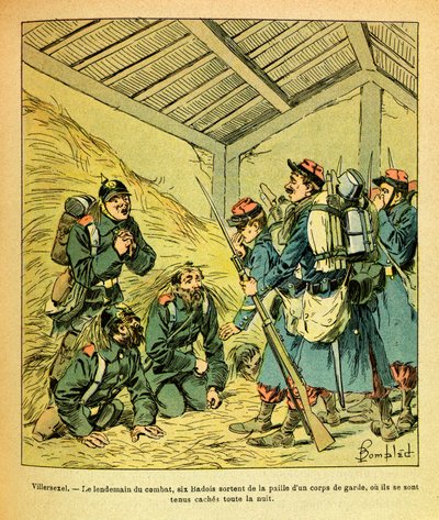The Eastern Army of Eugene Sergeant, Illustrated by Louis Bombled: Six Badois Come Out of the Straw by Louis Charles Bombled