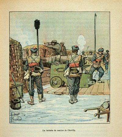 The Marine Battery during the Fighting of Chevilly in December 1870 by Louis Charles Bombled