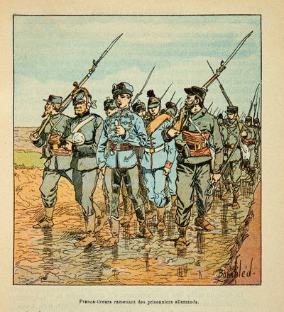 Freesinchers Bringing Back German Prisoners in October 1870 by Louis Charles Bombled
