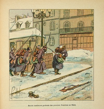 The Army of the Loire: Entrance of the Prussians in the City of Le Mans in January 1871 by Louis Charles Bombled