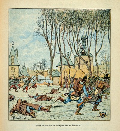 Capture of the Castle of Villepion by the French on December 1, 1870 by Louis Charles Bombled